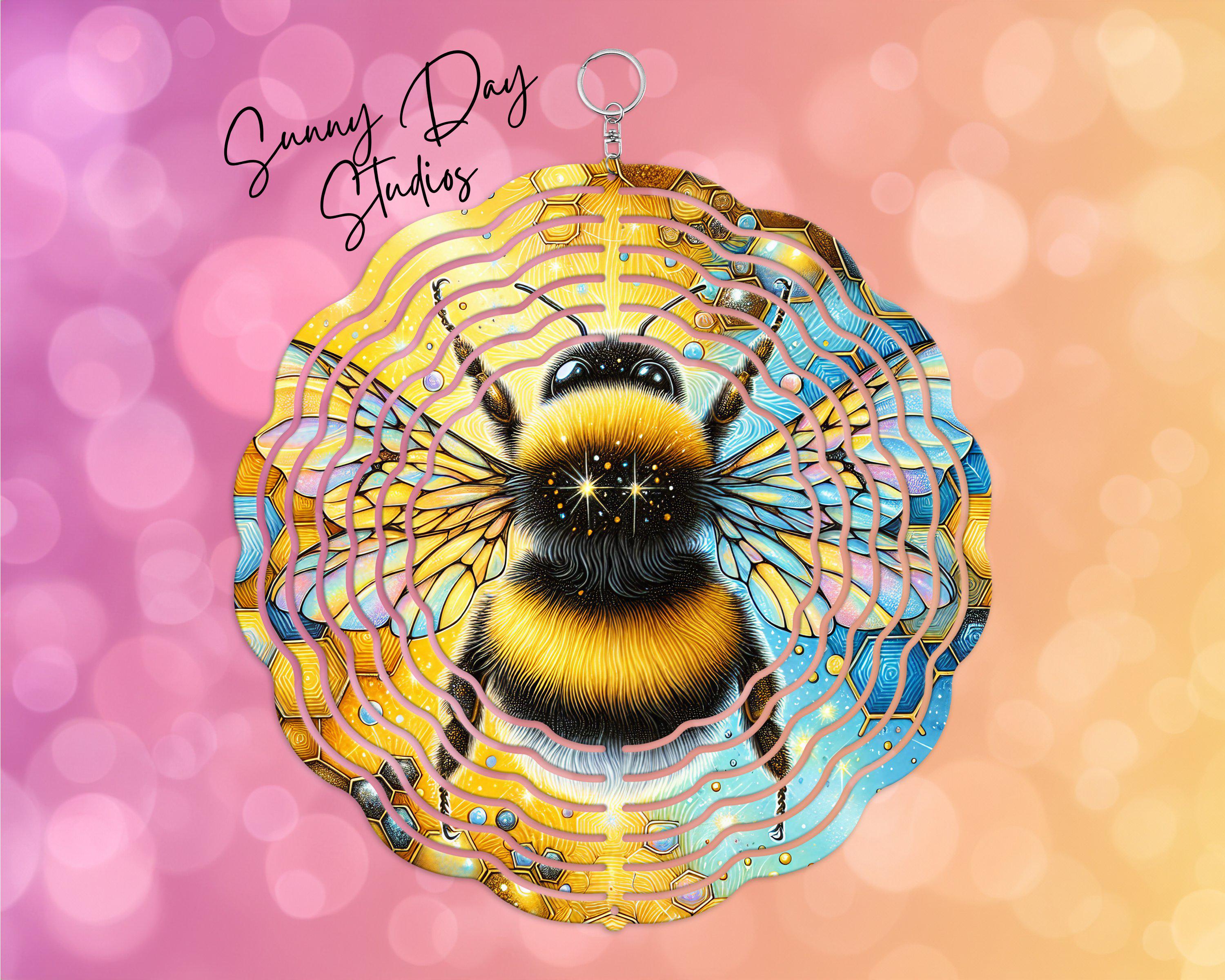 ミツバチの風車 PNG、マルハナバチのカラフルな昇華デザイン、DIY ビー