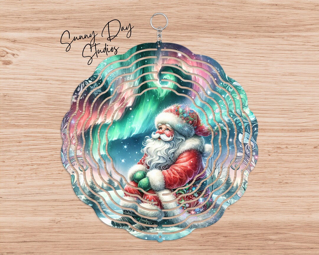 Magical Santa Claus Wind Spinner PNG, Colorful Christmas Sublimation ...