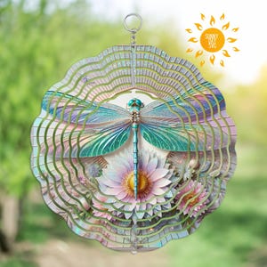 Molinillo de viento de libélula PNG, diseños de sublimación de girasoles coloridos, molinillo de jardín DIY, adornos de molinillo de viento digital o archivo de artesanía de posavasos