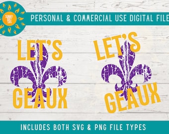 Mardi Gras SVG, Lets Geaux Svg, Fleur De Lis Png, New Orleans, lsu Tigers fan svg for shirt, Distressed Cricut Svg