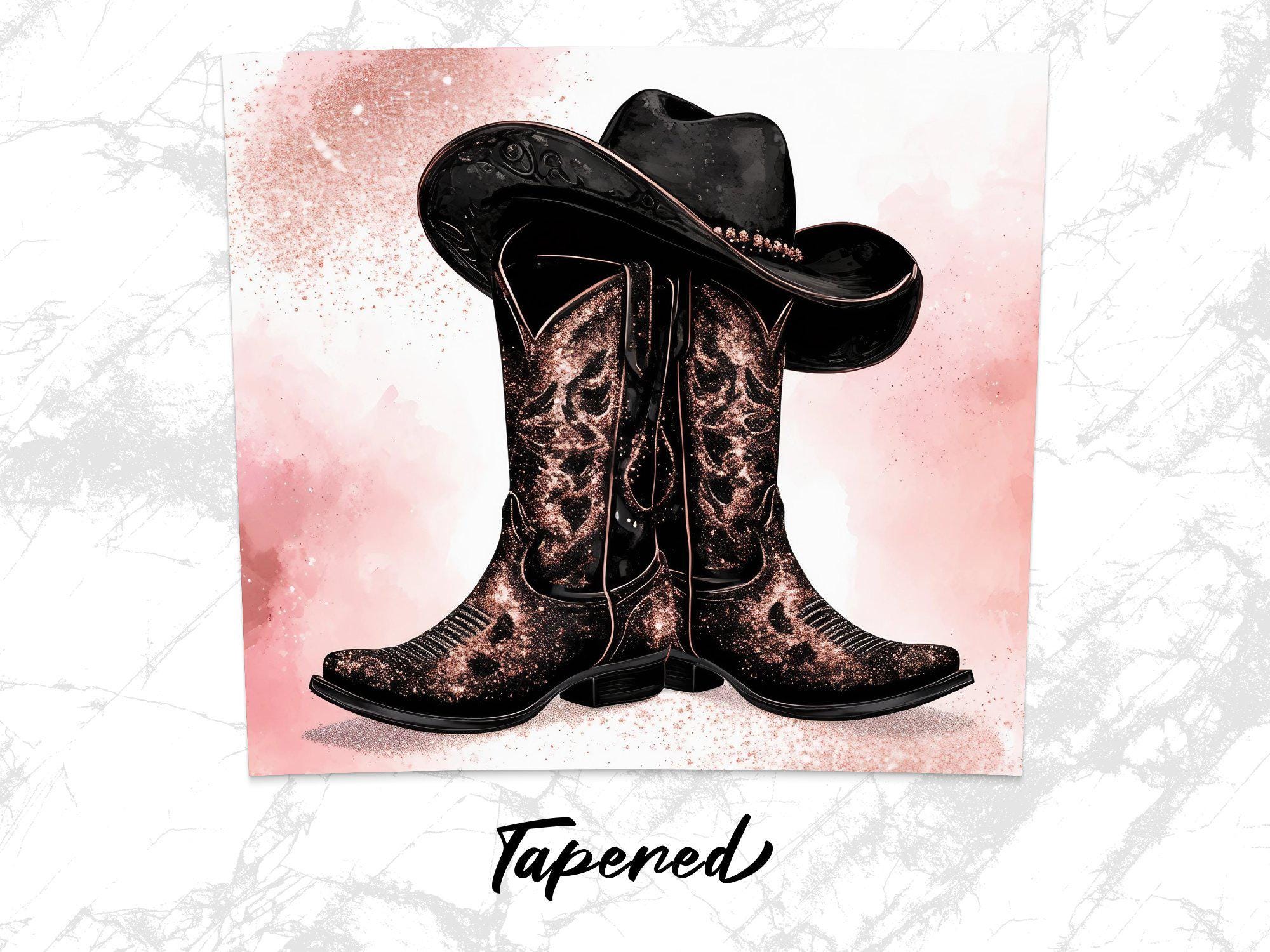 Western Cowgirl Boots Tumbler Wrap, 20oz Skinny Tumbler PNG, Pink ...
