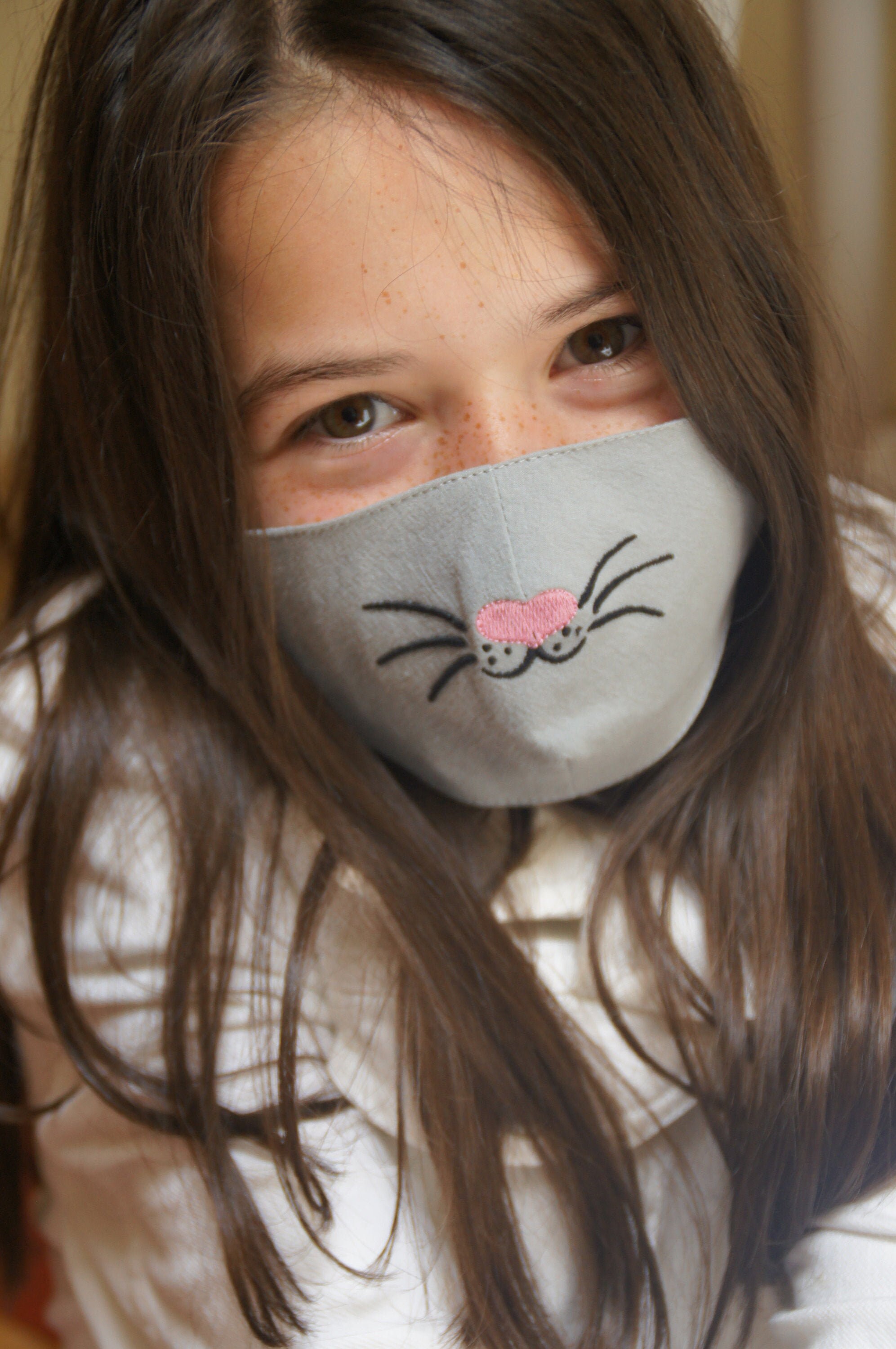 Bunny face mask cute kids face mask funny kids face mask Etsy