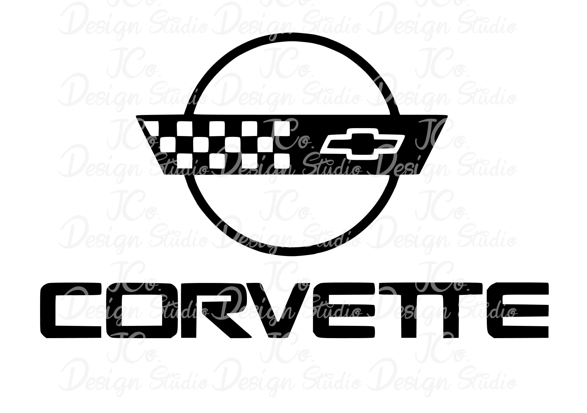 Corvette Logo Black And White