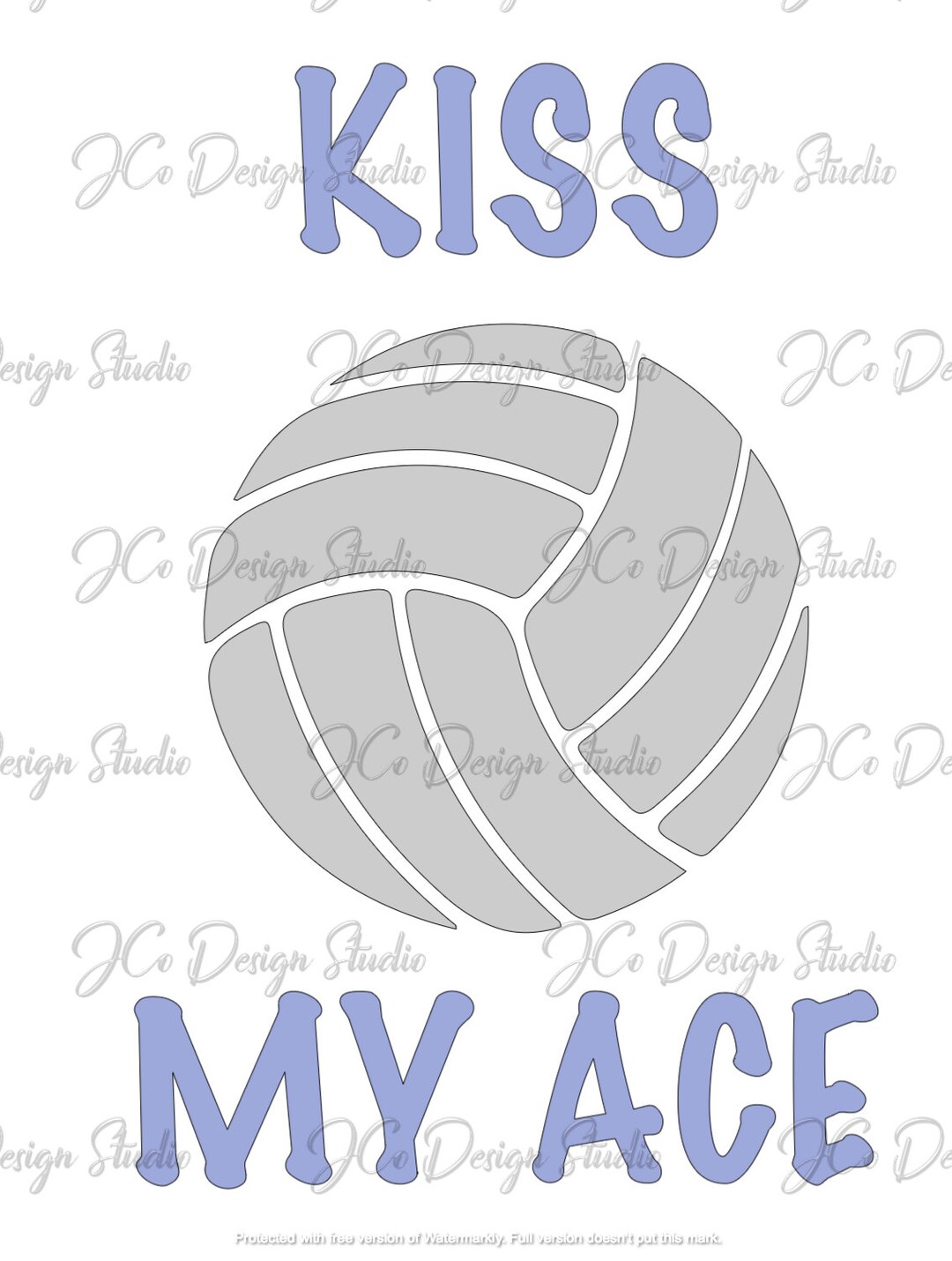 Digital SVG Kiss My Ace Volleyball Etsy