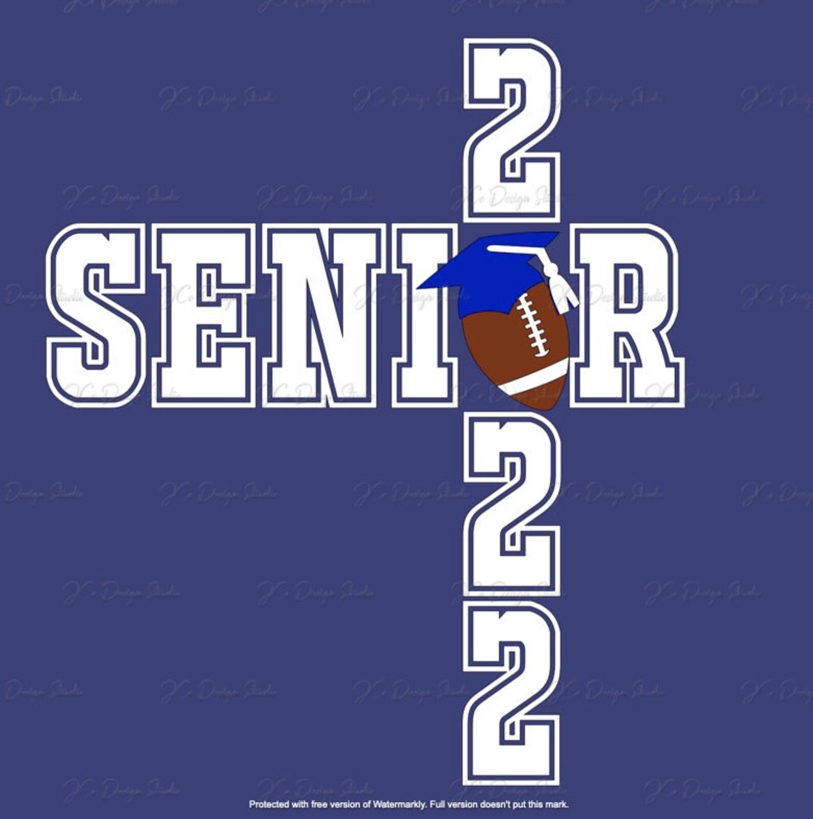 2022 Senior Football SVG Etsy
