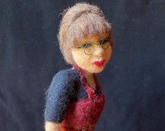 OOAK Needle Felted Witch: Cancer, the Kitchen Witch