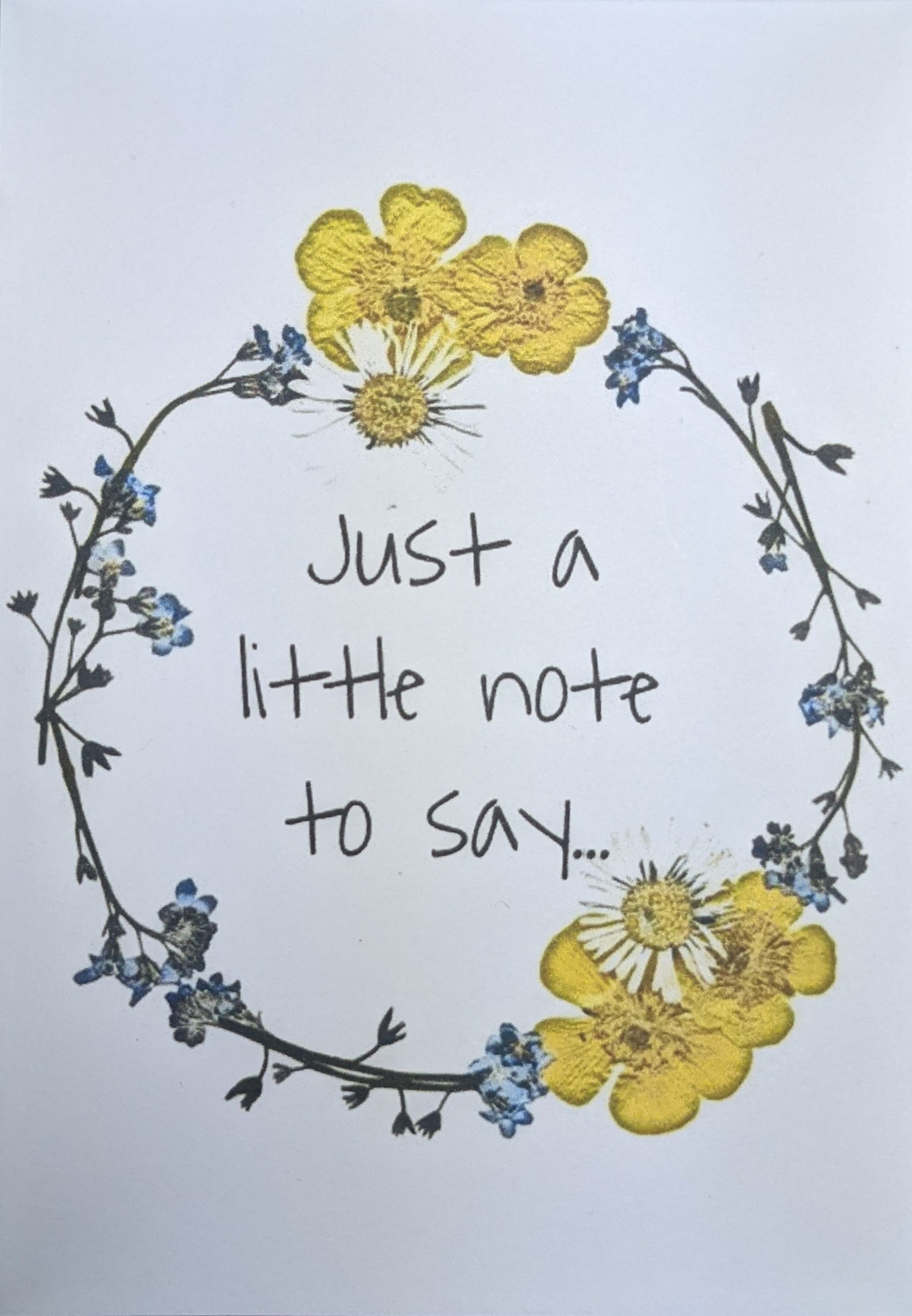 Just a Note to Say Cards Pack of 5 Just to Say Notelets - Etsy