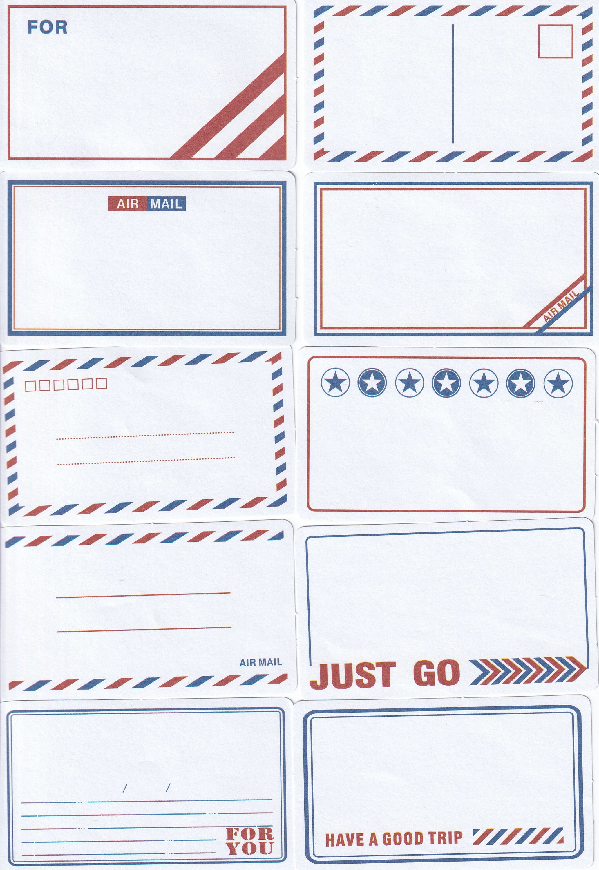 Paper Mails Sticker Design 40 Pcs Air Mail Envelope Designs Writing Paper Stickers Die-cut // 20 ...