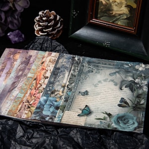 30 Sheets Nature & Letter Theme Paper Size 10cm*14cm // Journal Paper Pack  // 10 Different Patterns * 3 Sheets // Journal Craft Supply