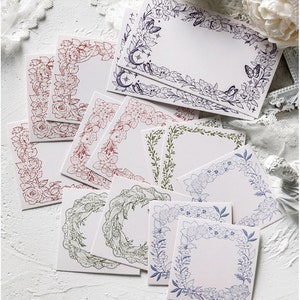 15 Pcs Plain Gift Message Card Pack // Rectangle & Square Shapes // Red, Purple, Blue, Green Colour Message Card // Thick Gift Card