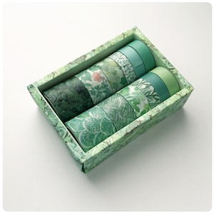Washi Tapes 12 Rolls Set With Different Sizes & Patterns/Journal Decoration, Gift Packing Washi Tapes Set