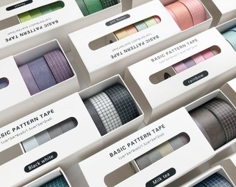 Washi Tapes 8 Rolls Set With Different Sizes & Colors/Journal Decoration, Gift Packing Washi Tapes Set