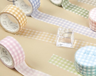 Single Roll Washi Tape Color Grid Pattern/Journal Washi Tapes/2cm*5m Washi Tape Single