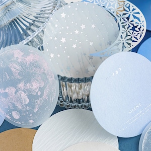 18 Sheets Round Journal Decorative Paper Combination Pack Diameter 8cm // 6-7 Different Types of Paper // Journal Decorative Paper Note