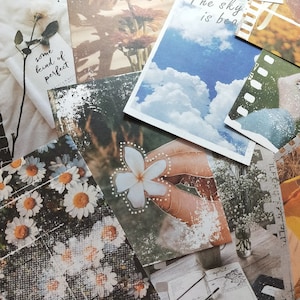 20 Sheets Journal Decorative Paper Pack 10 Different Pattern * 2 Sheets, Size 10cm*14cm // Junk Journal Decorative Paper // Stamp Paper Note