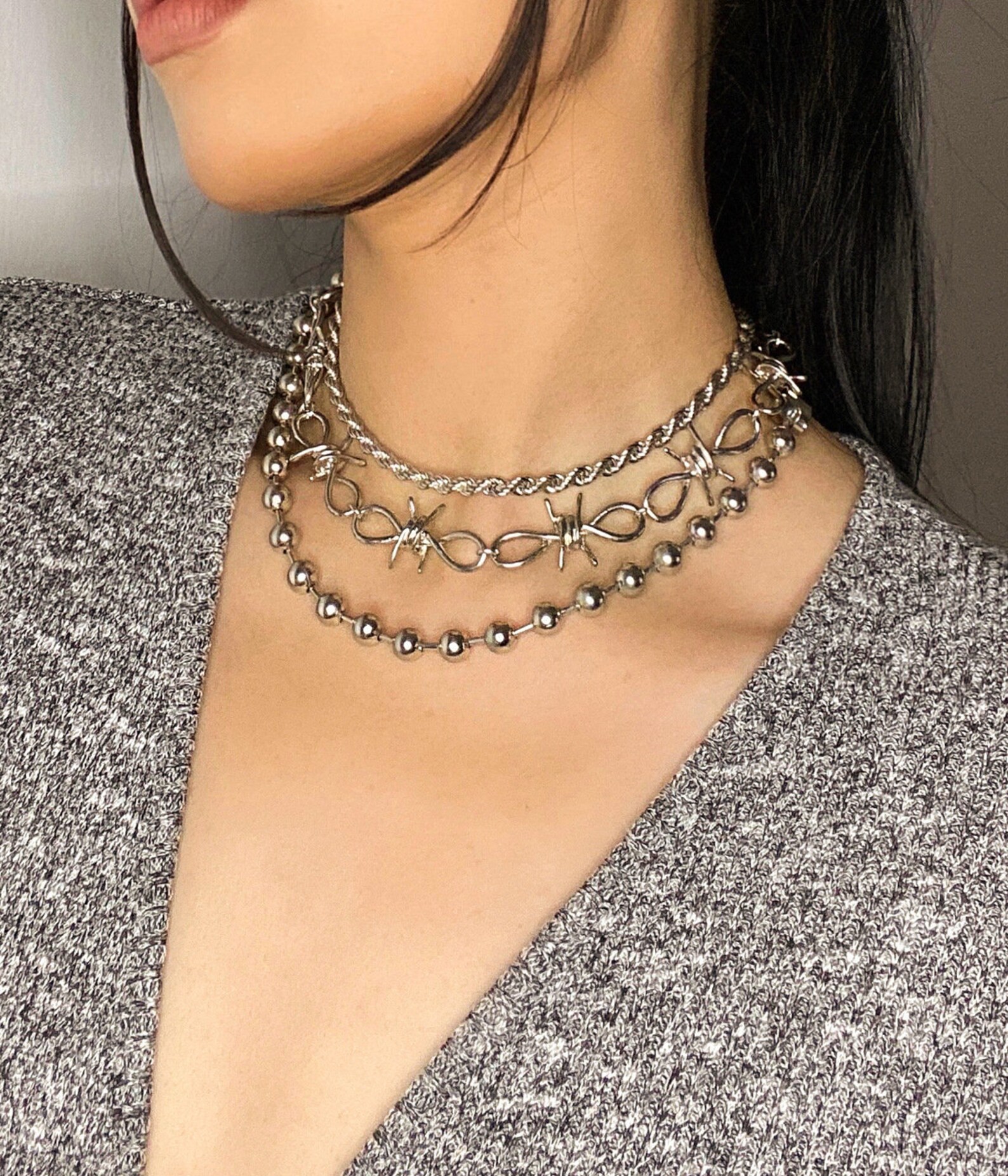 Barb Wire 3 Piece Choker Necklace limited Stock Etsy