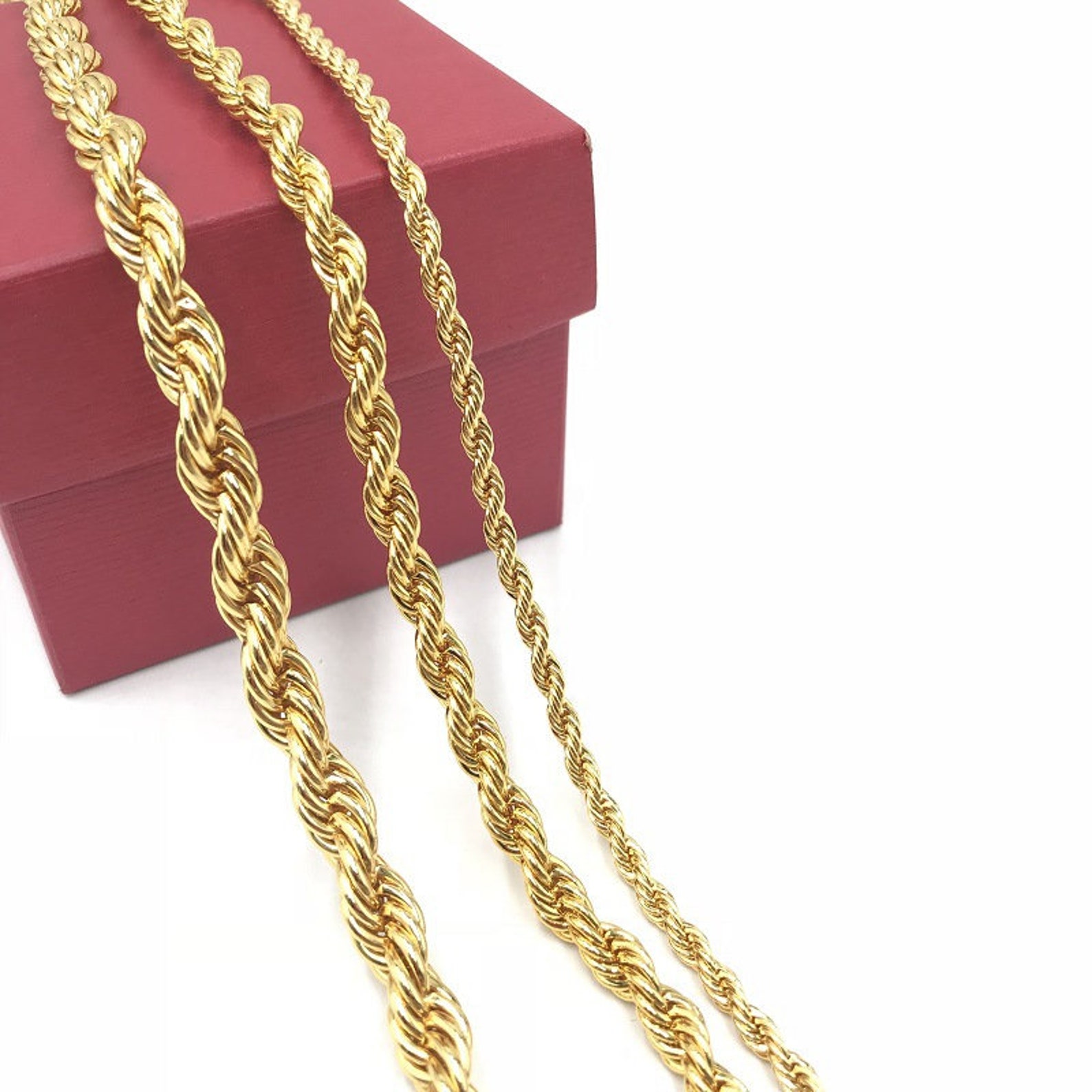 French Rope Necklace Rope Chain Necklace 4mm 6mm Etsy