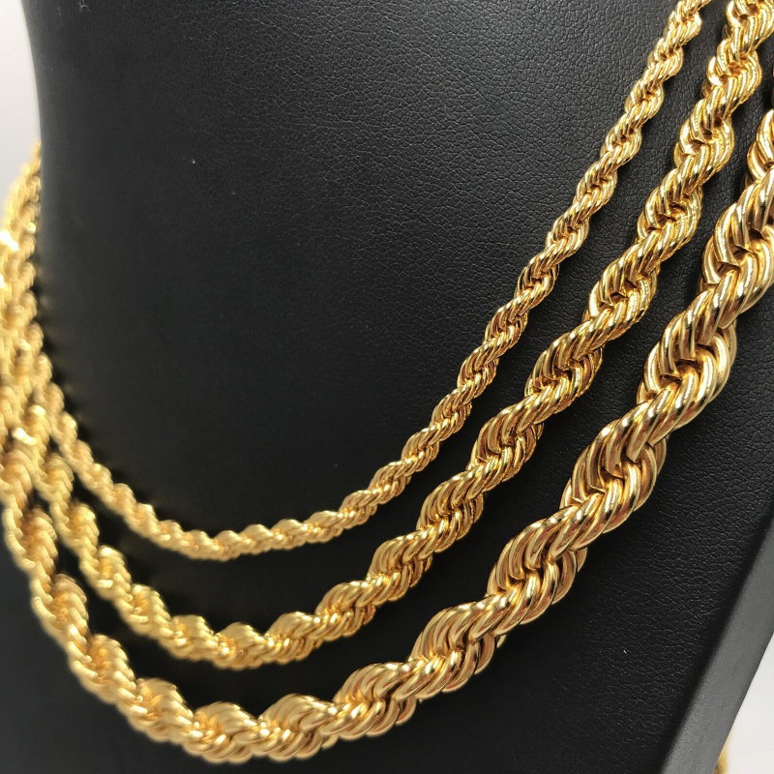 French Rope Necklace Rope Chain Necklace 4mm 6mm Etsy