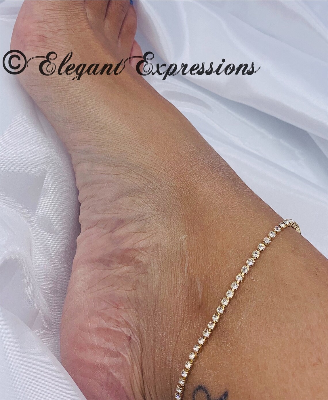 Dainty CZ Thin Diamond Tennis Anklet Gold Tennis Anklet Etsy