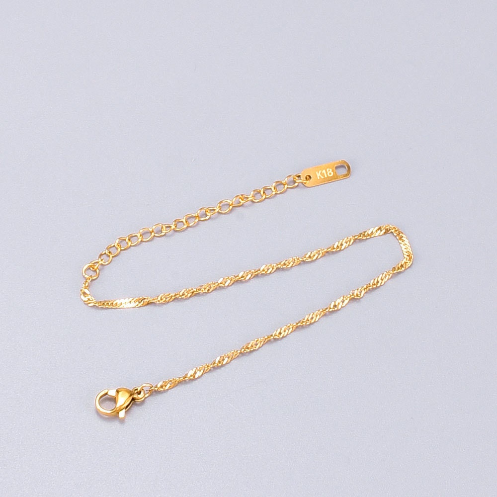 Dainty Gold Filled Singapore Chain Bracelet Twisted Chain - Etsy