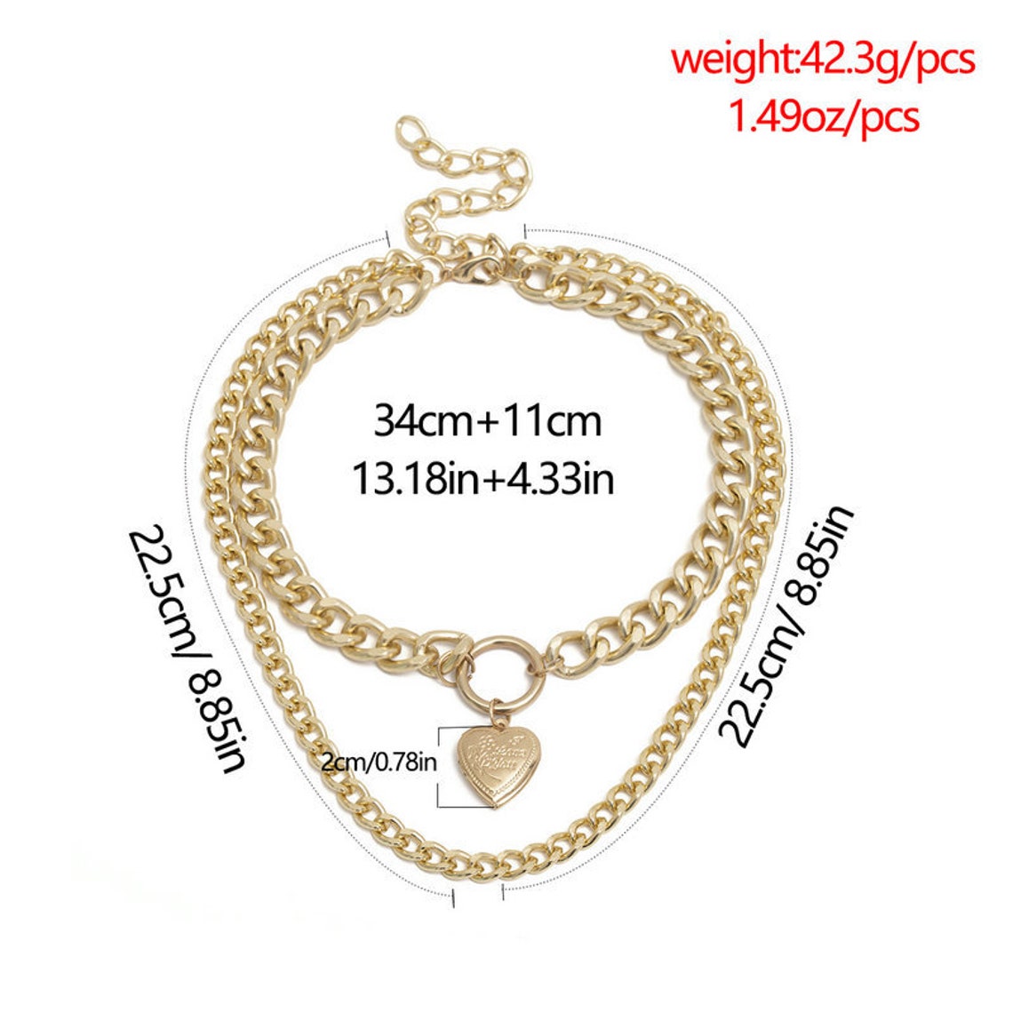 Heart locket choker Clearance