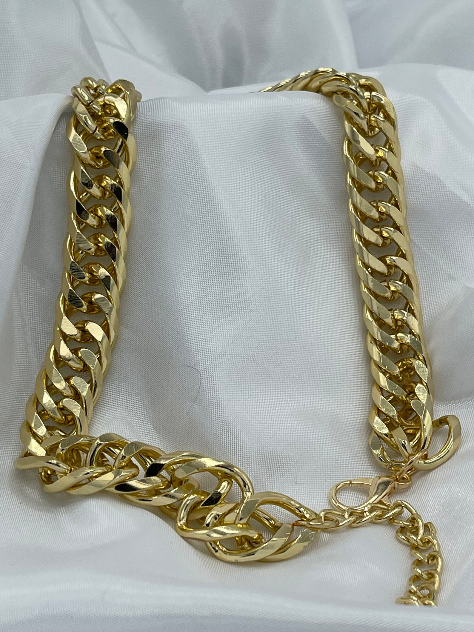 Elegant Thick Cuban Choker Gold Cuban Choker Light Weight Etsy