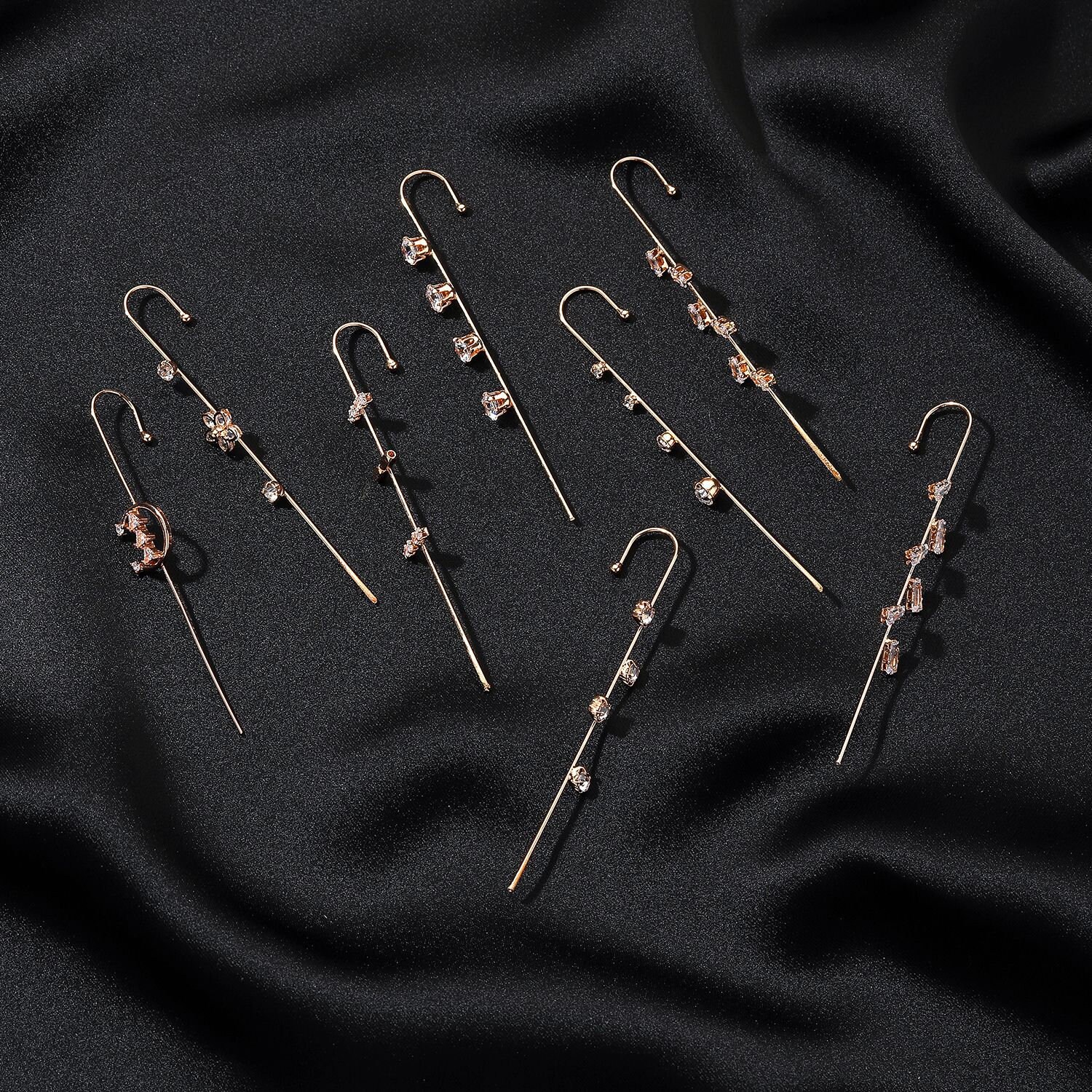 Crystal Ear Cuff Pins Etsy