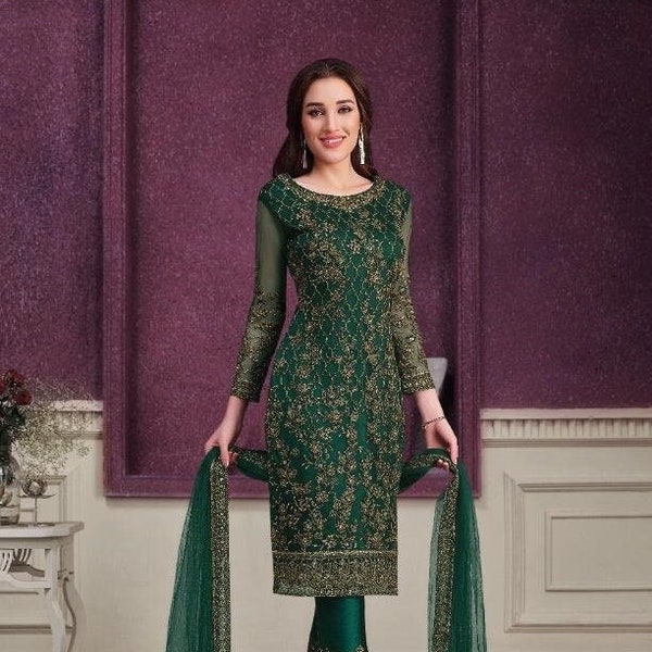 Heavy Embroidery Anarkali Suit Designer Pakistani Salwar Suit Indian Pakistani Salwar Kameez Dress Eid Style Suit Party Wear Shalwar Suit