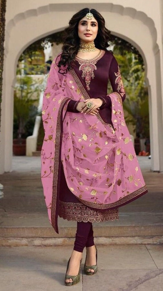 Buy Purple Kurta Suit Sets for Women by SKYLEE Online | Ajio.com