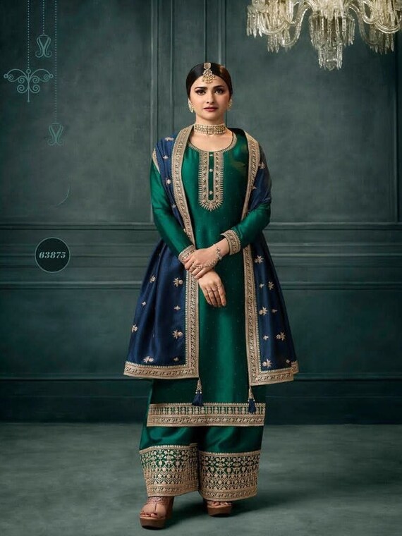 Buy heavy dupatta suit in India @ Limeroad