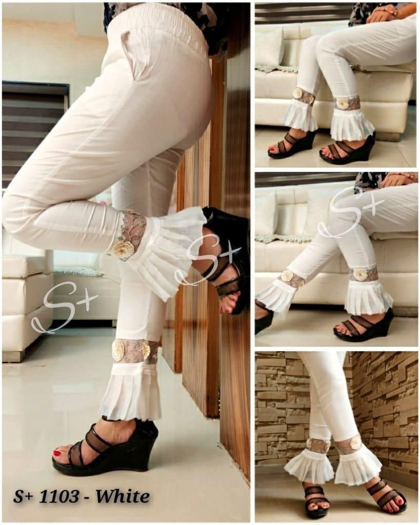 Neelo Kurti Slim Fit Women White, Green Trousers - Buy Neelo Kurti Slim Fit  Women White, Green Trousers Online at Best Prices in India | Flipkart.com