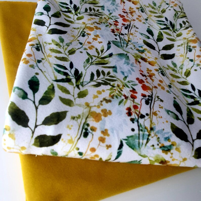 Herbst Garten Muster BaumwollJerseyStoff Etsy