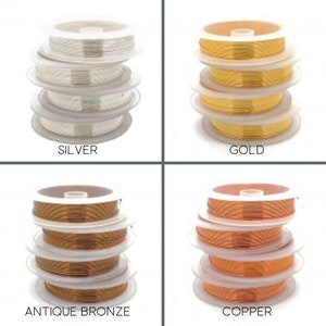 0.4, 0.6, 0.8mm Craft Wire, 12 Colours, Non-Tarnish Wire for Wrapping, Sculpting, jewellery Craft, Wire Modelling