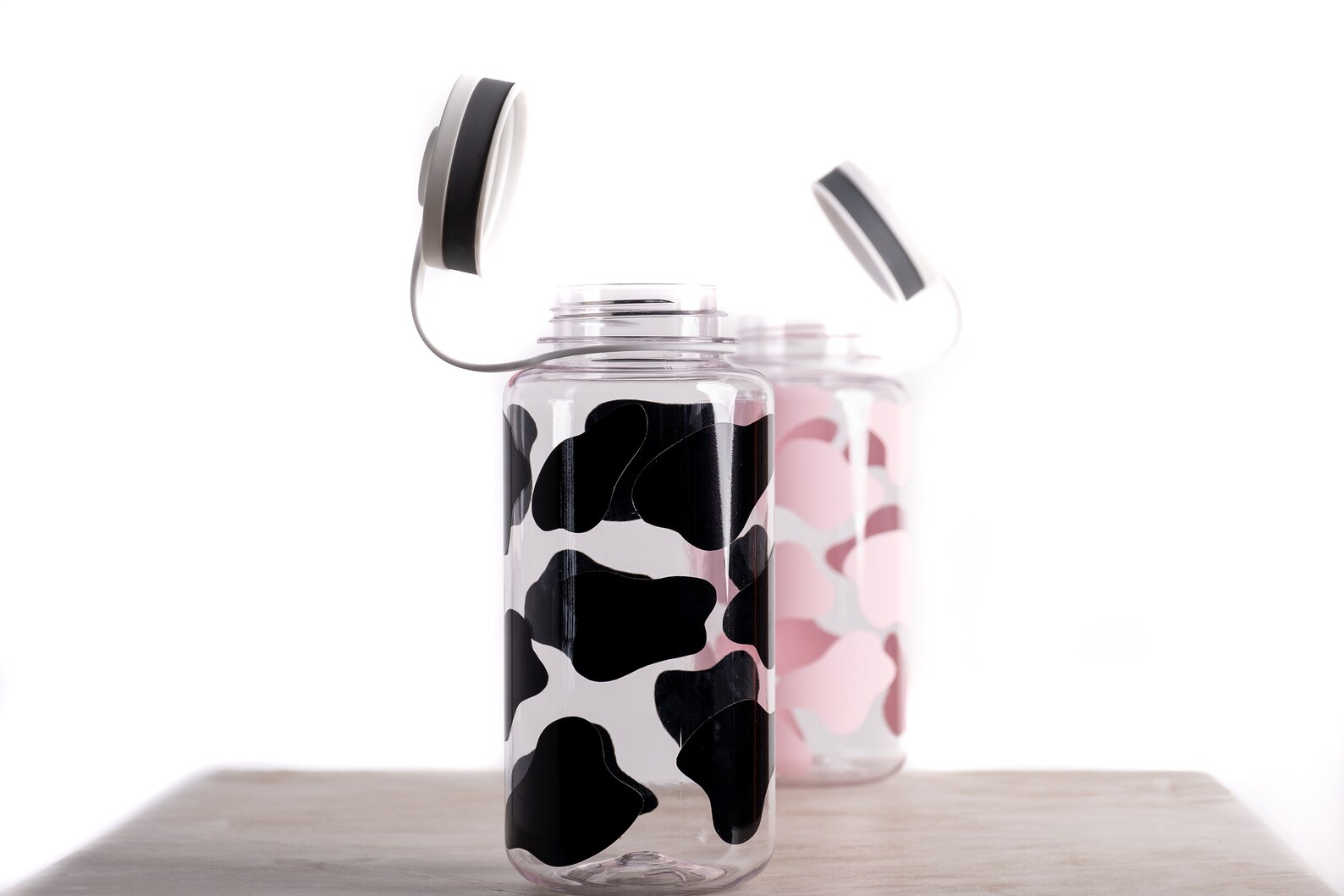 Cow Print Water Bottle Strawberry Cow Water Bottle Etsy