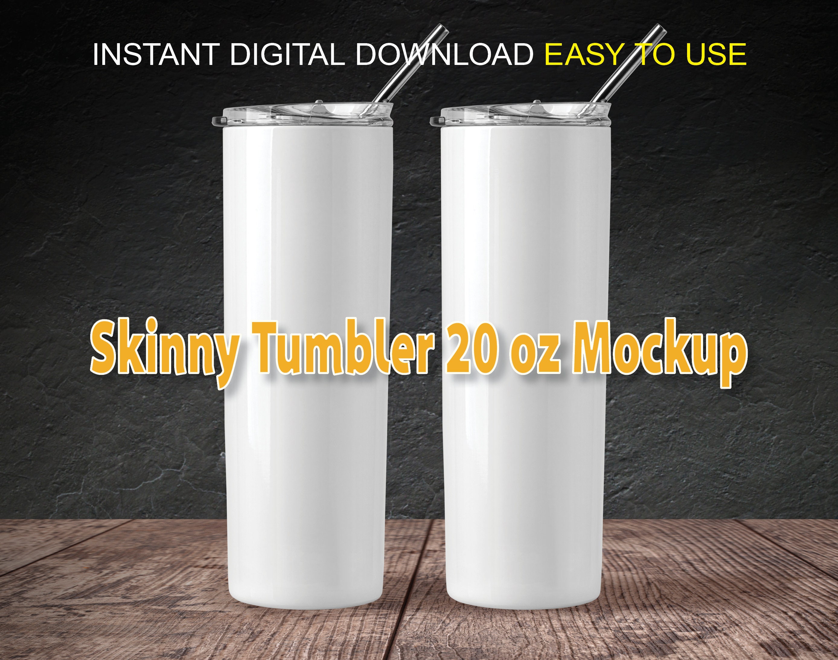 Tumbler mockup blank Tumbler Skinny 20 oz mock up white | Etsy