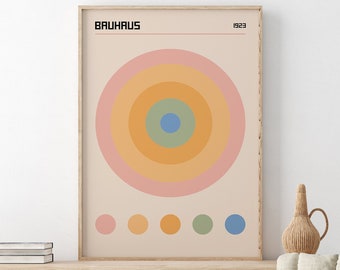 Bauhaus Exhibition Poster, Bauhaus Print, Digital Download, Bauhaus Wall Art, Exhibition Wall Art, Walter Gropius, Vintage Poster