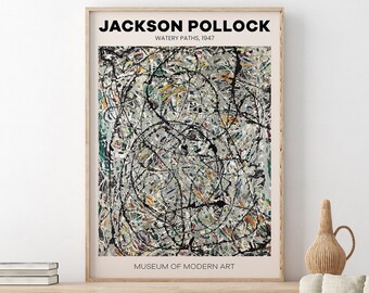 How Jackson Pollock painting  Oil Paint  Reprint Framed Canvas Wall Art Decor 