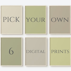 Pick Your Own Set Of 6, Pick Any 6, Custom Gallery Wall, Personalized Art Set, Printable Wall Art, Gallery Wall Art, Gallery Wall Prints