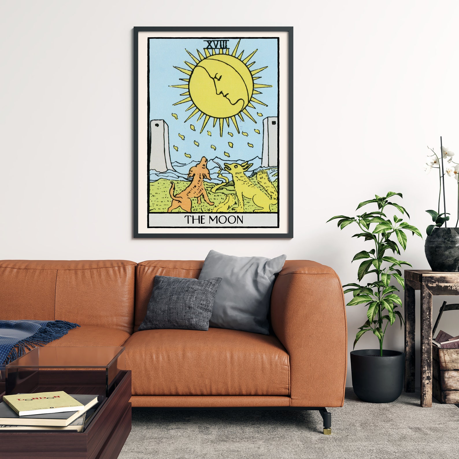 The Moon Tarot Card Print Tarot Cards Printable Wall Art - Etsy