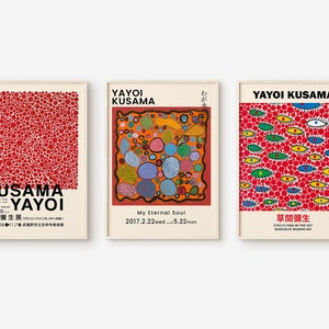 Yayoi Kusama Set of 16 Prints Gallery Wall Set Exhibition - Etsy