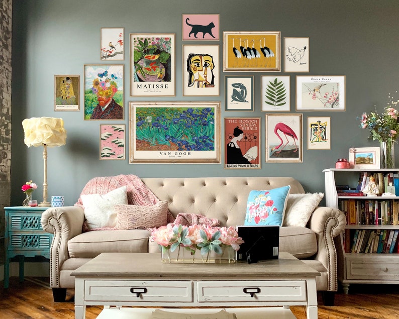 Eclectic Gallery Wall Set of 16 Eclectic Print Set Matisse Etsy