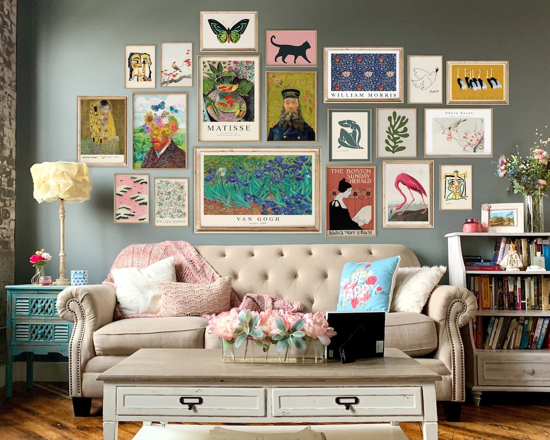 Eclectic Gallery Wall Art Set of 20, Eclectic Home Decor, Maximalist