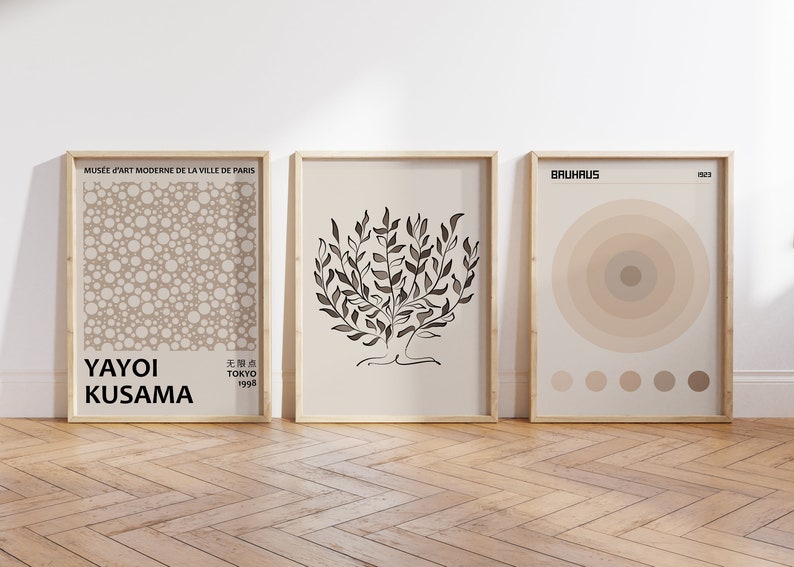 Neutral Wall Art Set of 3 Gallery Wall Set 3 Piece Wall Art Etsy