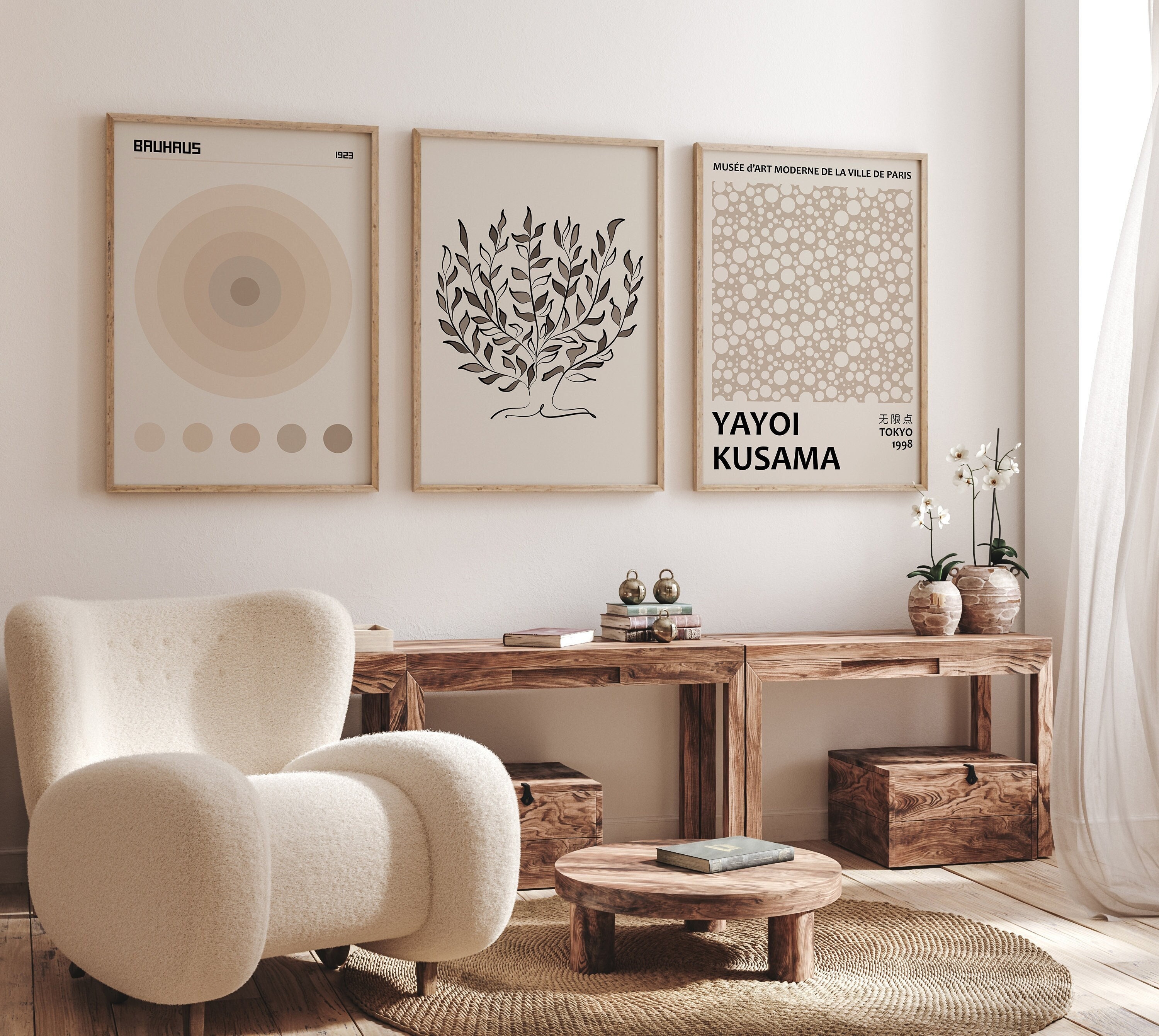 Neutral Wall Art Set of 3 Gallery Wall Set 3 Piece Wall Art Etsy