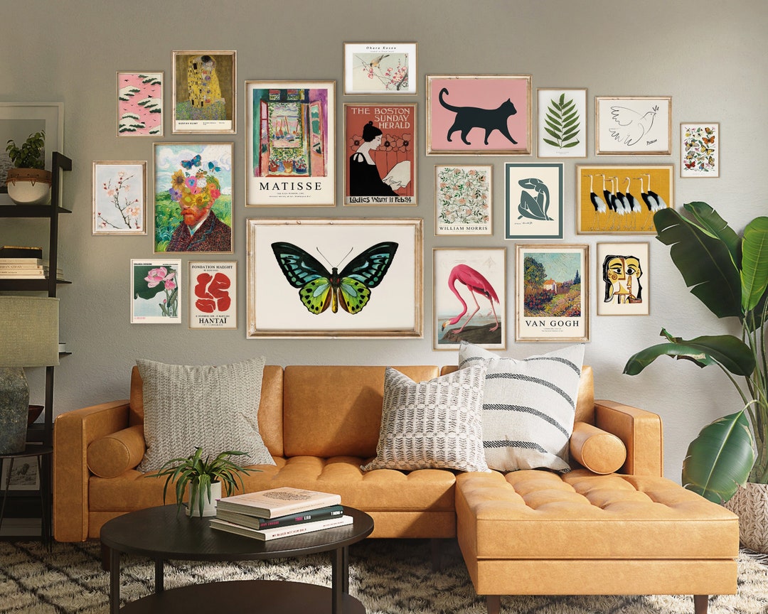 Eclectic Gallery Wall Print Set of 20, Maximalist Wall Art, Eclectic