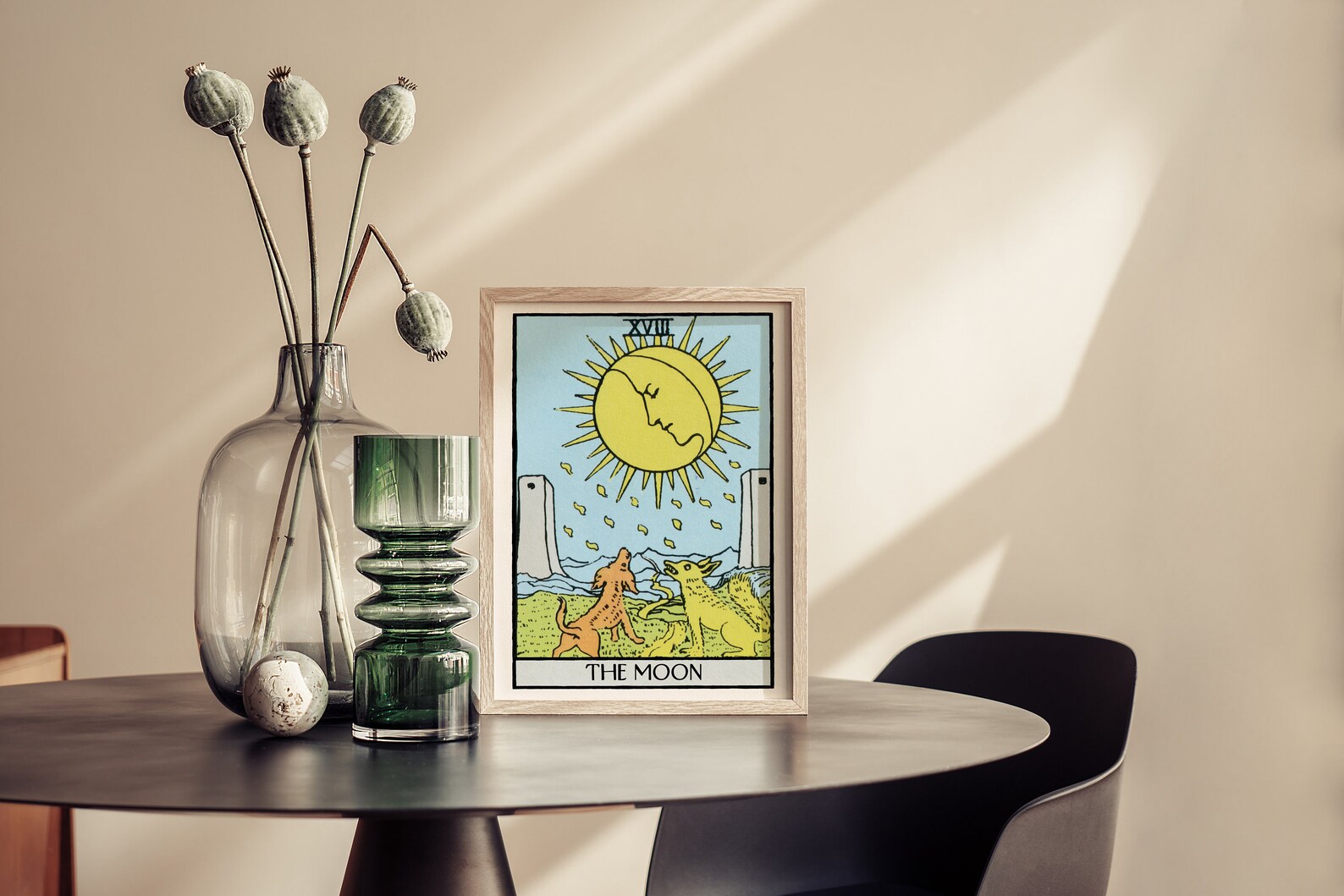 The Moon Tarot Card Print Tarot Cards Printable Wall Art - Etsy