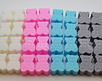 Teddy Bear Mini Soaps Baby Shower Christening Favours Gifts Boy Girl Neutral Unisex Vegan O