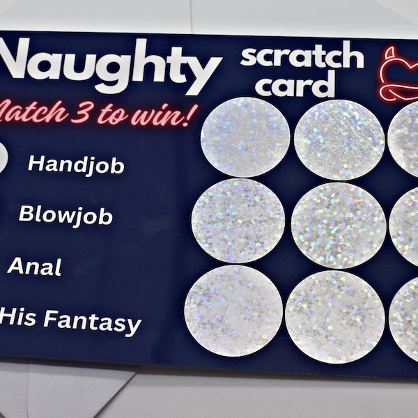 Valentines Gift for him, Scratch Card Naughty, Birthday Surprise, Husband Boyfriend Partner Couples Present FH