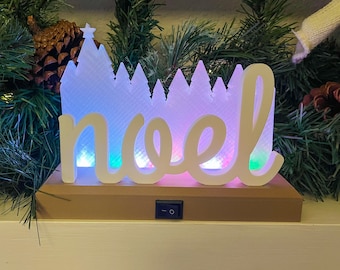 Noel LED Christmas Sign with multiple color modes