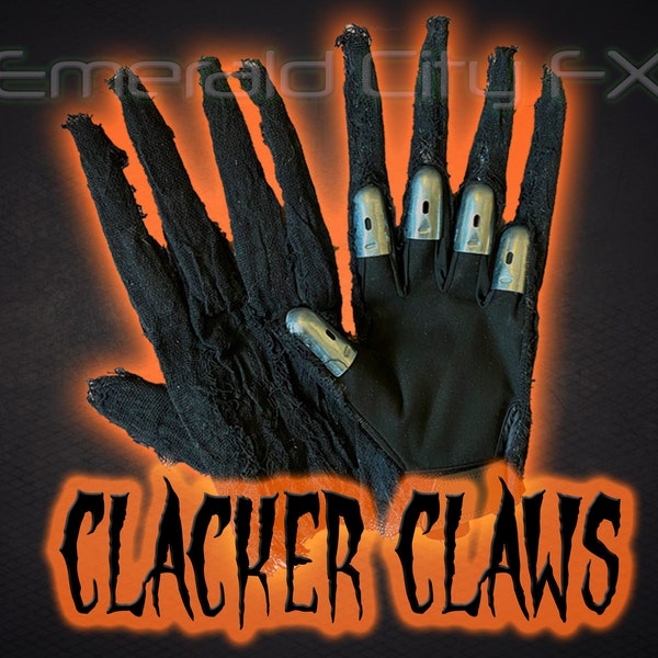 Spooky Clacker Claws Gloves for Halloween, Haunted House & Cosplay